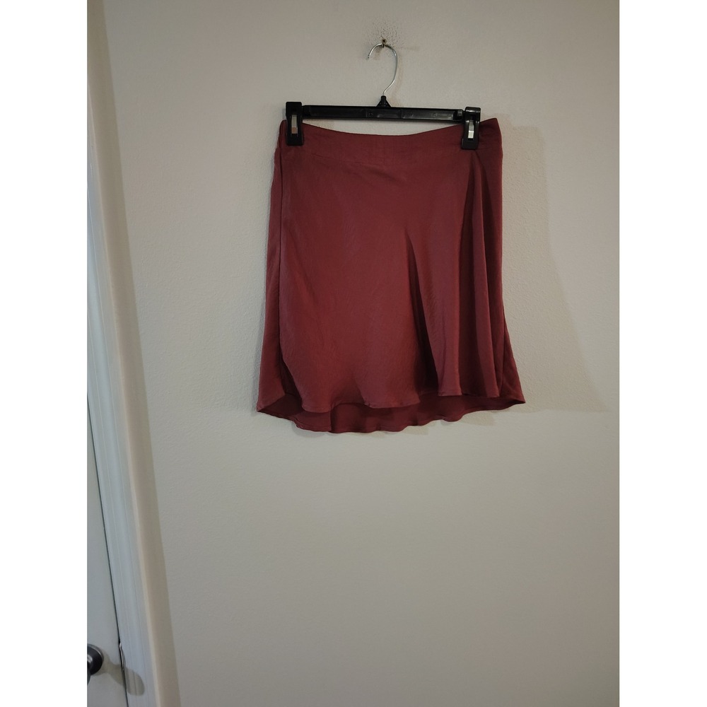 Wishlist Apparel Womens Rose Terracotta Elastic Waist Flowy Mini Skirt Large